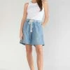 LE TEMPS DES CERISES Bermuda Hellia En Jeans Bleu Clair