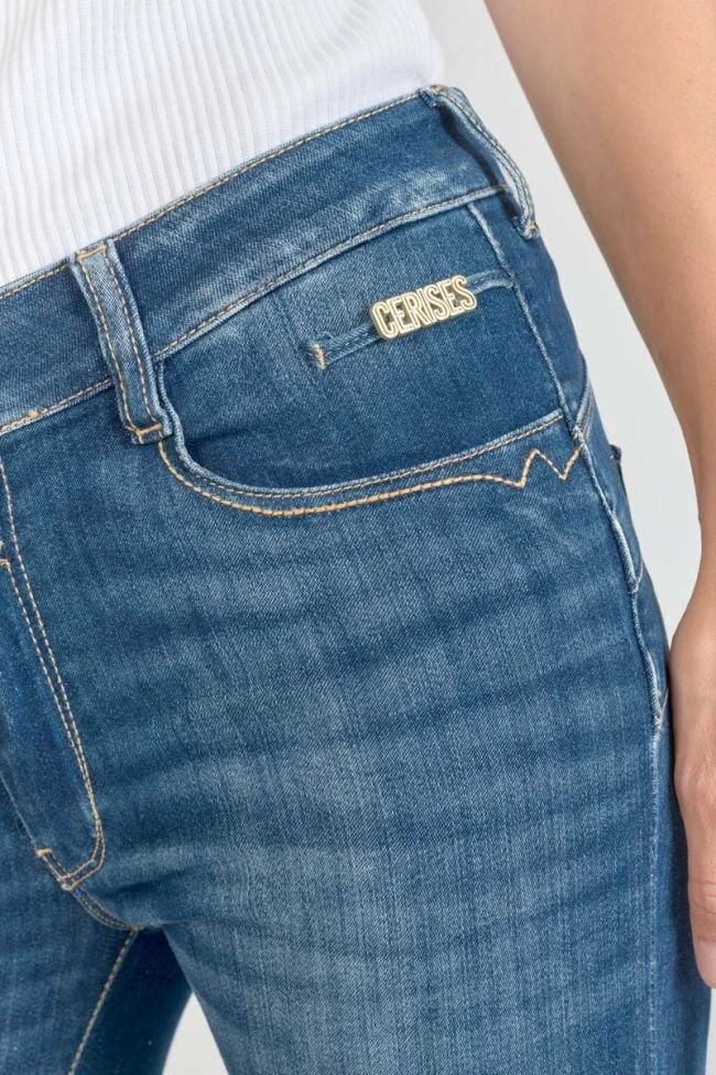 LE TEMPS DES CERISES Kirr Pulp Slim Taille Haute 7/8ème Jeans Bleu N°3 4 LE TEMPS DES CERISES Kirr Pulp Slim Taille Haute 7/8ème Jeans Bleu N°3 – Image 4