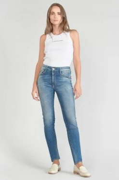 LE TEMPS DES CERISES Lump Pulp Slim Taille Haute 7/8ème Jeans Bleu N°3