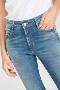 LE TEMPS DES CERISES Lump Pulp Slim Taille Haute 7/8ème Jeans Bleu N°3 -Le Temps des Cerises Soldes Magasin 231 jflump00w7002 3286 imaged1