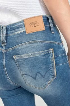 LE TEMPS DES CERISES Lump Pulp Slim Taille Haute 7/8ème Jeans Bleu N°3 -Le Temps des Cerises Soldes Magasin 231 jflump00w7002 3286 imaged2