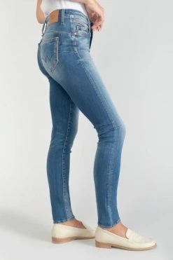 LE TEMPS DES CERISES Lump Pulp Slim Taille Haute 7/8ème Jeans Bleu N°3 -Le Temps des Cerises Soldes Magasin 231 jflump00w7002 3286 imaged5