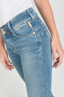LE TEMPS DES CERISES Luri Ultra Pulp Slim Taille Haute 7/8ème Jeans Bleu N°4 -Le Temps des Cerises Soldes Magasin 231 jfluri00w1442 3001 imaged5