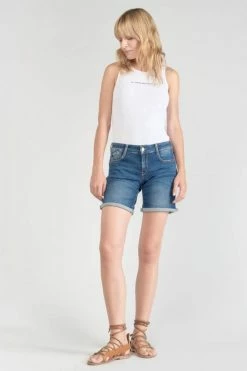 LE TEMPS DES CERISES Short Paola En Jeans Bleu -Le Temps des Cerises Soldes Magasin 231 jfpaola0w3064 3001 imaged5