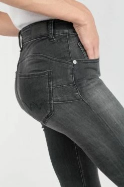 LE TEMPS DES CERISES Peak Pulp Slim Taille Haute Jeans Noir N°1 -Le Temps des Cerises Soldes Magasin 231 jfpeak00w6041 0403 imaged2