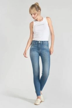 LE TEMPS DES CERISES Power Skinny Taille Haute 7/8ème Jeans Bleu N°3