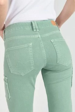 LE TEMPS DES CERISES Precieux Taille Haute 7/8ème Jeans Vert D'eau -Le Temps des Cerises Soldes Magasin 231 jfprecieuwpig 9152 imaged1