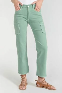 LE TEMPS DES CERISES Precieux Taille Haute 7/8ème Jeans Vert D'eau -Le Temps des Cerises Soldes Magasin 231 jfprecieuwpig 9152 imaged4