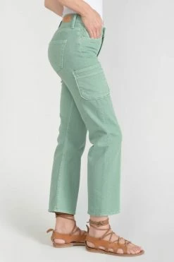 LE TEMPS DES CERISES Precieux Taille Haute 7/8ème Jeans Vert D'eau -Le Temps des Cerises Soldes Magasin 231 jfprecieuwpig 9152 imaged5
