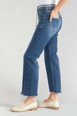 LE TEMPS DES CERISES Pricilia Taille Haute 7/8ème Jeans Destroy Bleu N°2 -Le Temps des Cerises Soldes Magasin 231 jfpricilw5149 3001 imaged1