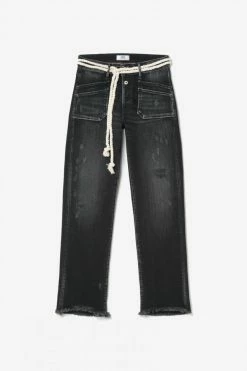 LE TEMPS DES CERISES Pricilia Taille Haute 7/8ème Jeans Destroy Noir N°1 -Le Temps des Cerises Soldes Magasin 231 jfpricilw6043 0403 imaged8