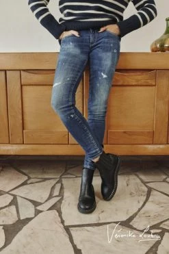 LE TEMPS DES CERISES Pulp Slim By Véronika Loubry Jeans Bleu N°2 -Le Temps des Cerises Soldes Magasin 231 jfpulp00w9104ve 3001 imaged4