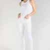 LE TEMPS DES CERISES Pulp Slim Taille Haute 7/8ème Jeans Blanc