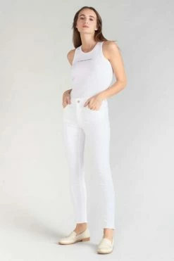 LE TEMPS DES CERISES Pulp Slim Taille Haute 7/8ème Jeans Blanc