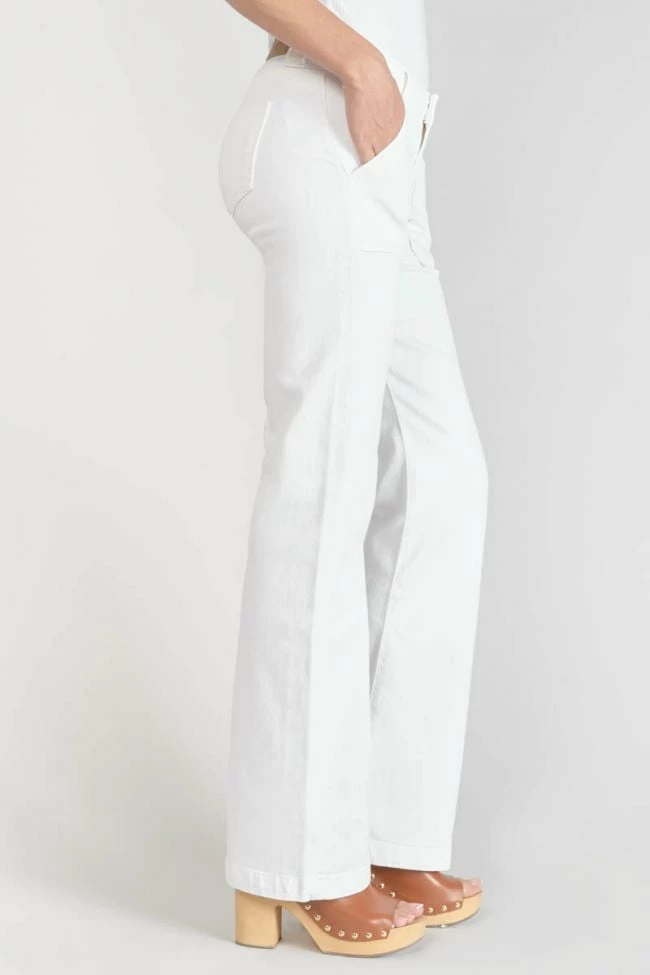 LE TEMPS DES CERISES Sormiou Flare Jeans Blanc 5 LE TEMPS DES CERISES Sormiou Flare Jeans Blanc – Image 5