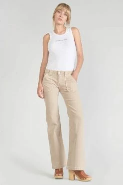 LE TEMPS DES CERISES Sormiou Flare Jeans Beige Sable 12 LE TEMPS DES CERISES Sormiou Flare Jeans Beige Sable -Le Temps des Cerises Soldes Magasin 231 jfsormiouwpig 1191 imaged2