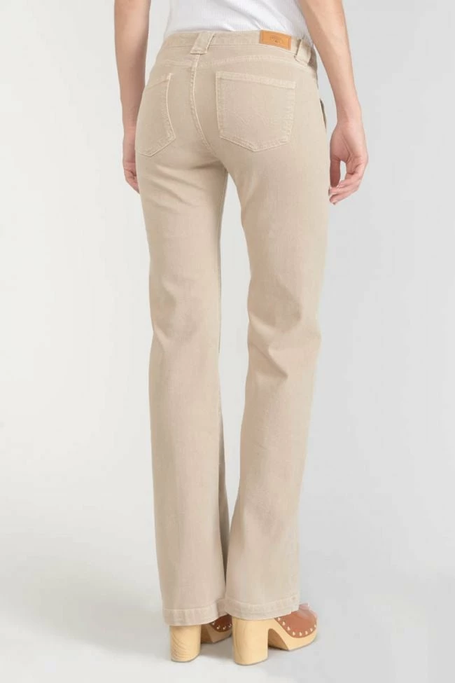 LE TEMPS DES CERISES Sormiou Flare Jeans Beige Sable 2 LE TEMPS DES CERISES Sormiou Flare Jeans Beige Sable – Image 2