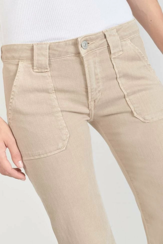 LE TEMPS DES CERISES Sormiou Flare Jeans Beige Sable 6 LE TEMPS DES CERISES Sormiou Flare Jeans Beige Sable – Image 6