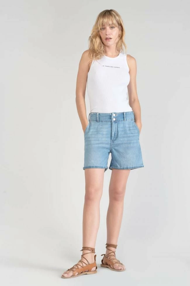 LE TEMPS DES CERISES Short Sydney En Jeans Bleu Clair 6 LE TEMPS DES CERISES Short Sydney En Jeans Bleu Clair – Image 6
