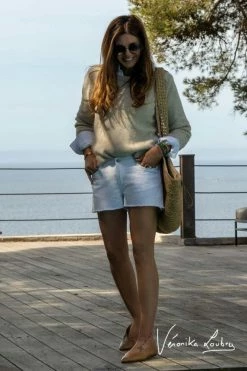 LE TEMPS DES CERISES Short Court Véronika En Jeans Blanc By Véronika Loubry -Le Temps des Cerises Soldes Magasin 231 jfvero000wblave 1001 imaged5