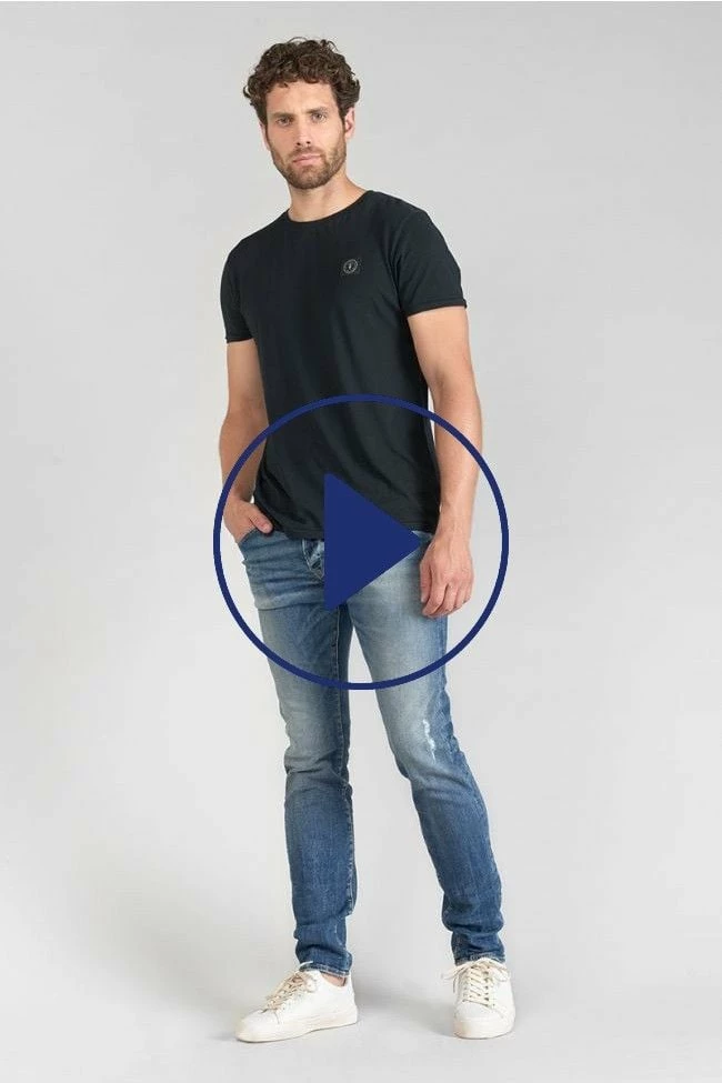 LE TEMPS DES CERISES Barnabe 700/11 Adjusted Jeans Destroy Bleu N°3 2 LE TEMPS DES CERISES Barnabe 700/11 Adjusted Jeans Destroy Bleu N°3 – Image 2