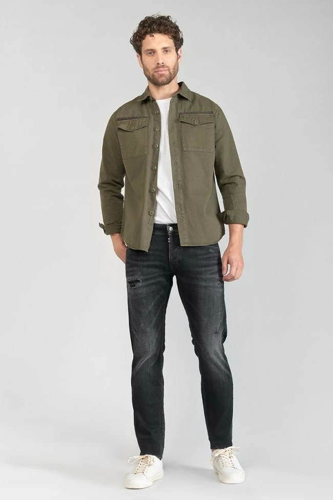 LE TEMPS DES CERISES Cantini 700/11 Adjusted Jeans Destroy Noir N°1 1 LE TEMPS DES CERISES Cantini 700/11 Adjusted Jeans Destroy Noir N°1