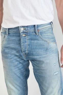 LE TEMPS DES CERISES Alost 900/03 Tapered Arqué Jeans Destroy Bleu N°4 -Le Temps des Cerises Soldes Magasin 231 jh903galw4078 3001 imaged2