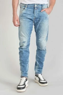 LE TEMPS DES CERISES Alost 900/03 Tapered Arqué Jeans Destroy Bleu N°4 -Le Temps des Cerises Soldes Magasin 231 jh903galw4078 3001 imaged5