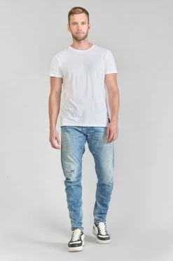 LE TEMPS DES CERISES Alost 900/03 Tapered Arqué Jeans Destroy Bleu N°4 -Le Temps des Cerises Soldes Magasin 231 jh903galw4078 3001 imaged6