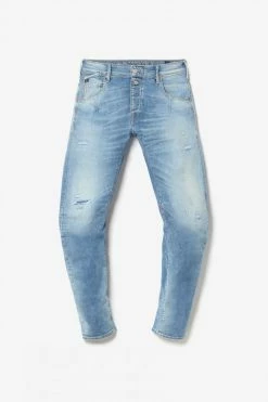 LE TEMPS DES CERISES Alost 900/03 Tapered Arqué Jeans Destroy Bleu N°4 -Le Temps des Cerises Soldes Magasin 231 jh903galw4078 3001 imaged8