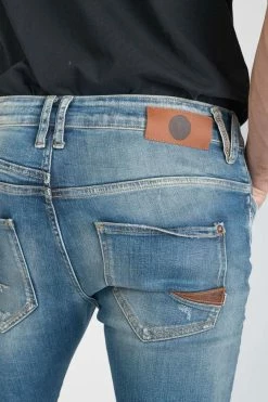 LE TEMPS DES CERISES Perier 900/16 Tapered 7/8ème Jeans Destroy Vintage Bleu N°4 -Le Temps des Cerises Soldes Magasin 231 jh916perw4077 3001 imaged4