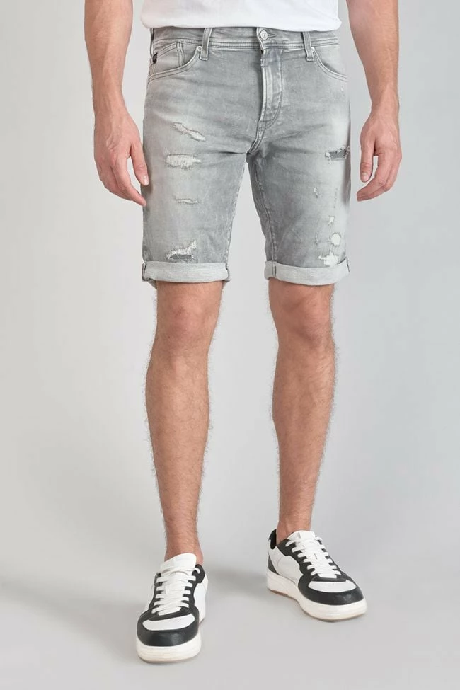 LE TEMPS DES CERISES Bermuda Jogg Oc Gris Délavé Destroy 1 LE TEMPS DES CERISES Bermuda Jogg Oc Gris Délavé Destroy