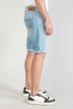 LE TEMPS DES CERISES Bermuda Laredo En Jeans Bleu Clair Délavé Destroy -Le Temps des Cerises Soldes Magasin 231 jhlaredow4084 3001 imaged6