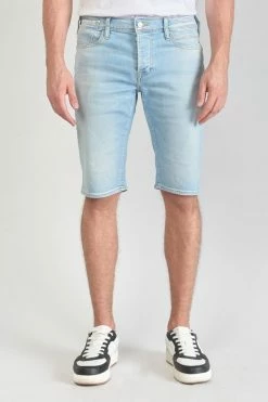 LE TEMPS DES CERISES Bermuda Laredo En Jeans Bleu Clair Délavé