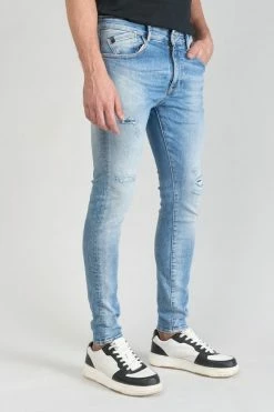 LE TEMPS DES CERISES Power Skinny 7/8ème Jeans Destroy Bleu N°4 -Le Temps des Cerises Soldes Magasin 231 jhpowercw6039 3001 imaged4