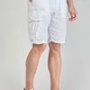 LE TEMPS DES CERISES Bermuda En Lin Rocca Blanc