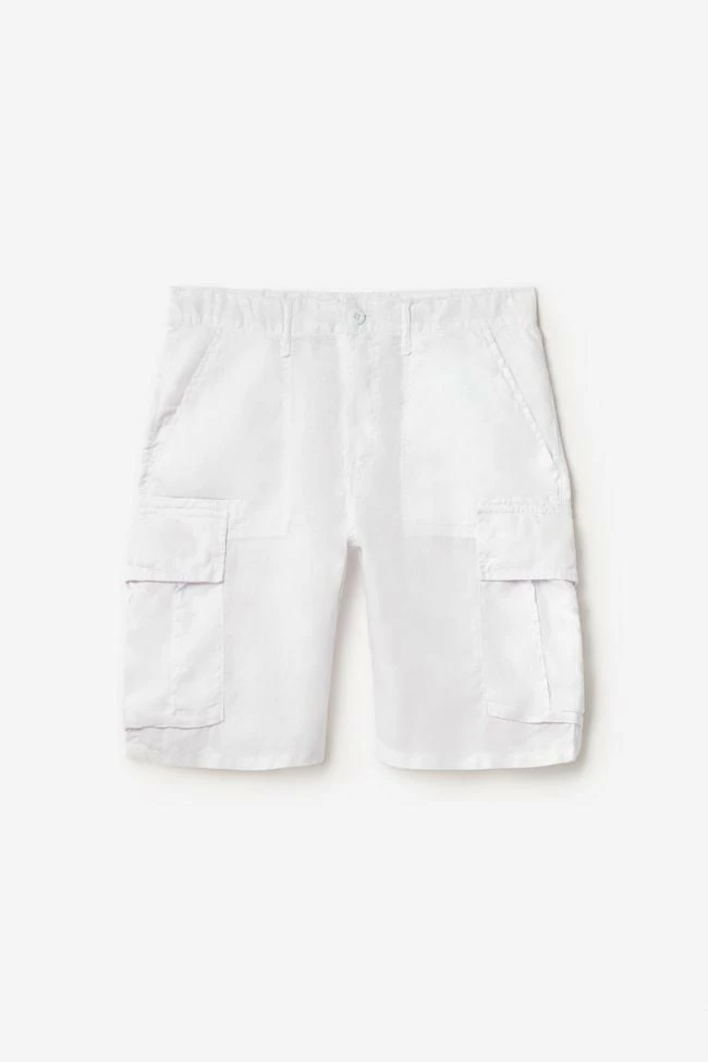 LE TEMPS DES CERISES Bermuda En Lin Rocca Blanc 7 LE TEMPS DES CERISES Bermuda En Lin Rocca Blanc – Image 7