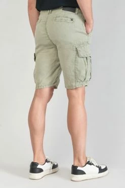 LE TEMPS DES CERISES Bermuda En Lin Rocca Vert Amande -Le Temps des Cerises Soldes Magasin 231 phrocca00wpig 1043 imaged1