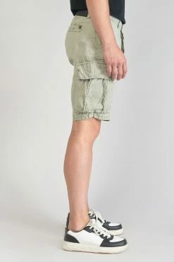 LE TEMPS DES CERISES Bermuda En Lin Rocca Vert Amande -Le Temps des Cerises Soldes Magasin 231 phrocca00wpig 1043 imaged4