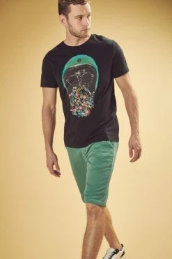 LE TEMPS DES CERISES Bermuda Chino Jogg Swoop Vert D'eau