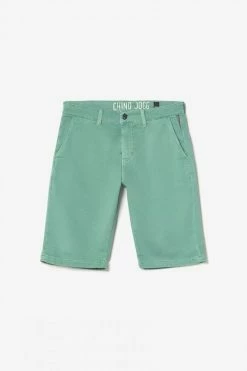 LE TEMPS DES CERISES Bermuda Chino Jogg Swoop Vert D'eau -Le Temps des Cerises Soldes Magasin 231 phswoop00wpig 9966 imaged8