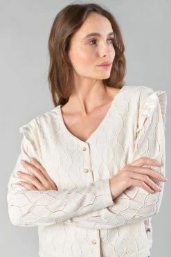 Le Temps des Cerises Soldes Magasin 21 LE TEMPS DES CERISES Top à Manches Longues Esmee Crème