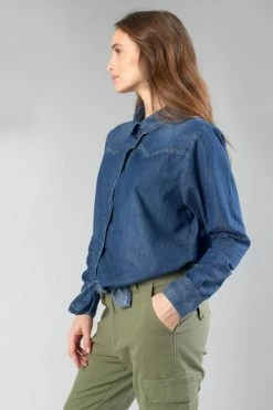 LE TEMPS DES CERISES Chemise Courte Felixa En Jeans Bleu 10 LE TEMPS DES CERISES Chemise Courte Felixa En Jeans Bleu -Le Temps des Cerises Soldes Magasin 232 ffelixa0w2165 3001 imaged1