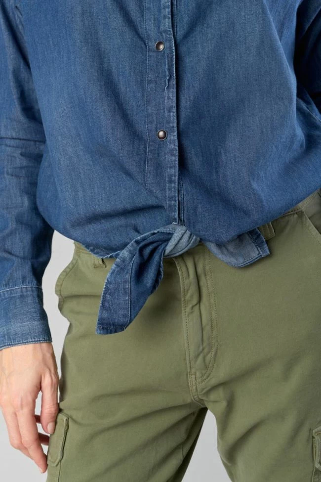 LE TEMPS DES CERISES Chemise Courte Felixa En Jeans Bleu 4 LE TEMPS DES CERISES Chemise Courte Felixa En Jeans Bleu – Image 4