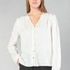 LE TEMPS DES CERISES Blouse Frano En Jacquard Crème