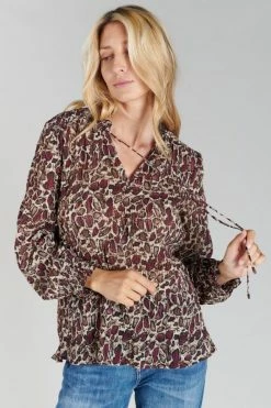 LE TEMPS DES CERISES Blouse Janek à Motif Serpent