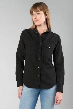 LE TEMPS DES CERISES Chemise Juanita En Jeans Noir Brut