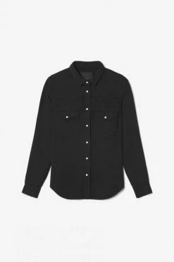 LE TEMPS DES CERISES Chemise Juanita En Jeans Noir Brut -Le Temps des Cerises Soldes Magasin 232 fjuanitaw6095 0403 imaged8