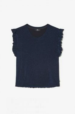 LE TEMPS DES CERISES Top Nea Bleu Nuit Irisé -Le Temps des Cerises Soldes Magasin 232 fnea000000000sm 3221 imaged8