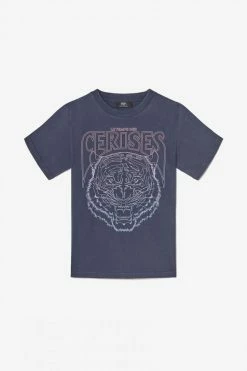 LE TEMPS DES CERISES T-shirt Hoppergi Bleu Délavé